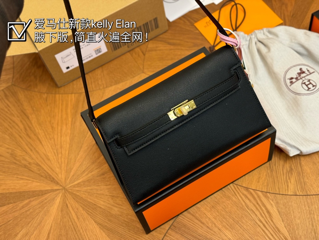 Top with folding box and airplane case. Size: 25.14cm. Hermès Kelly underarm bag. First-layer cowhide. The bag is unique and high-quality! The sample in Turi is the shipping entity